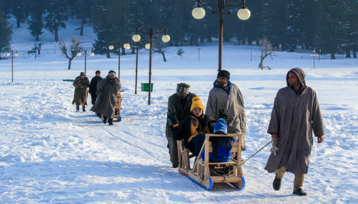 Snowfall in Pahalgam
